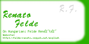 renato felde business card